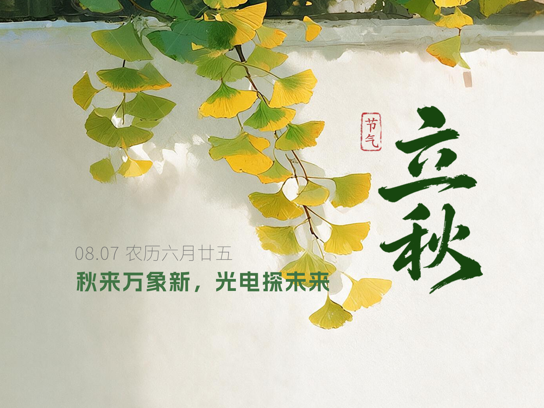立秋｜秋来万象新，光电探未来